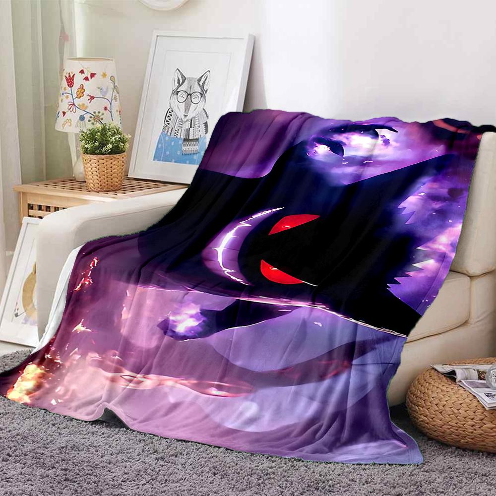 1Pc Ethereal Shadow Beast Flannel Blanket, Soft And Comfortable, Casual Warm, Camping Travel, Christmas, Halloween Xmas Gift S17