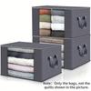 1Pc Portable Large Capacity Quilt Storage Bags Quilted Clothes Organizer with Visual Window, Perfect Home Finishing Storage Bag