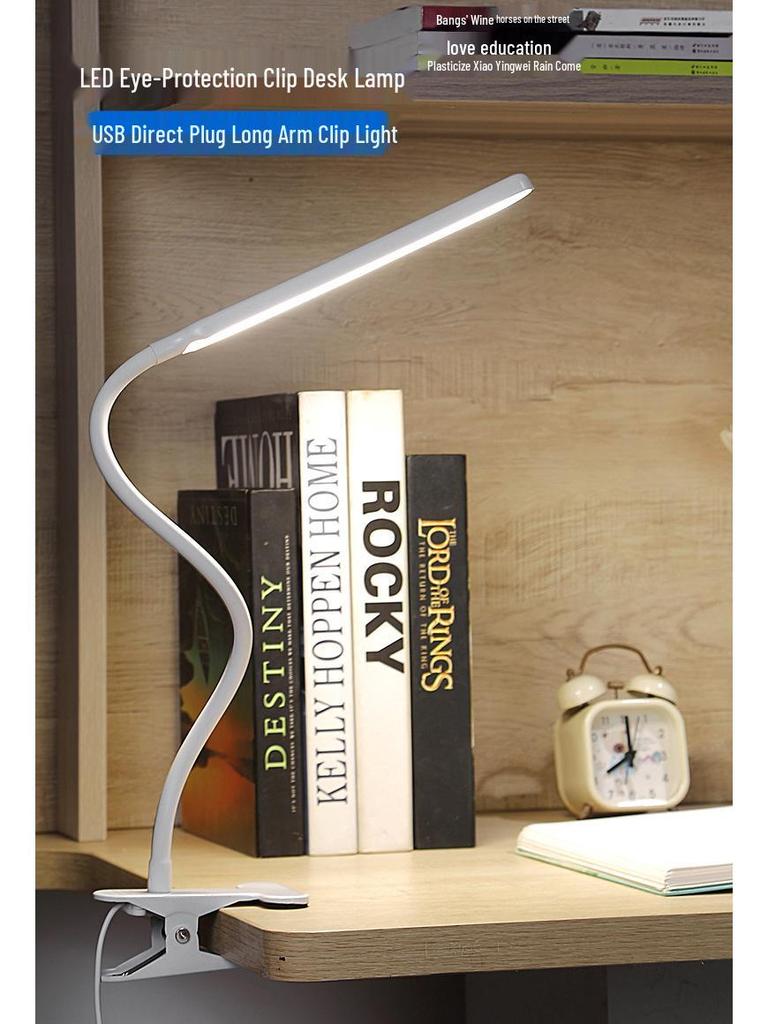 USB LED Clip-On Eye Protection Desk Lamp for Reading and Writing (Customizable)