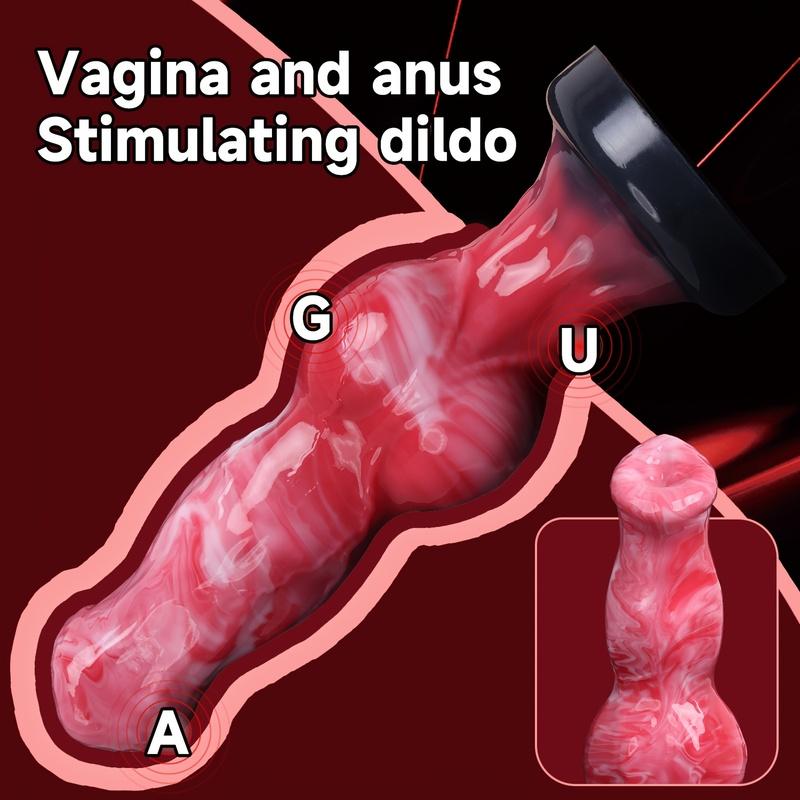 Monster dog knot anal dildo, silicone dog knot dildo for women with strong suction cup for men and women adult sex products