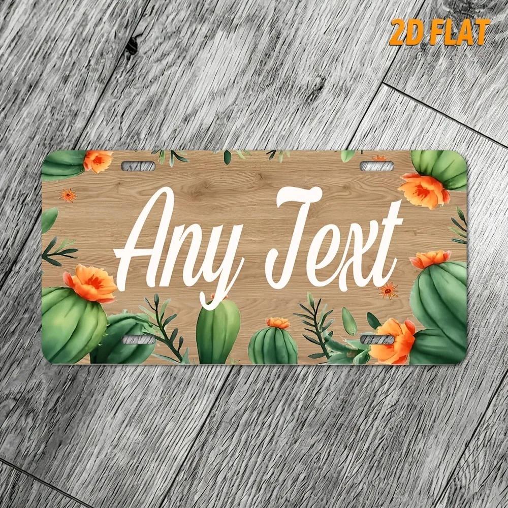Personalized Plant-Themed 2D Flat Plaque Custom Text 30x15cm Home Garden Decor