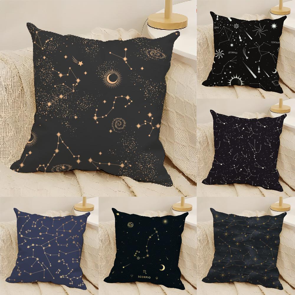 Dreamy Romantic Constellation Pattern Pillow Case linen pillow case sofa home decor cushion cover cushion cove