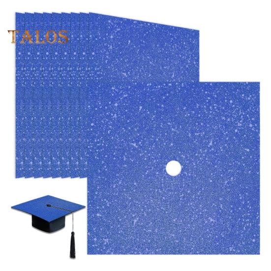 10 Pcs Glitter Cardstock Paper for Graduation Cap Decorations 10" X 10" Sparkly Construction Paper for DIY Grad Caps Crafts Scrapbook Supplies