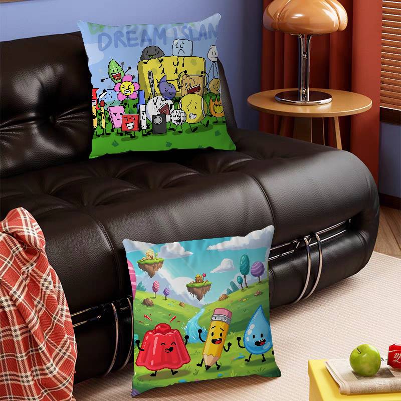 Cartoon B-BFDI Pillow Case Removable Washable Cushion Cover – All-Season Soft Linen