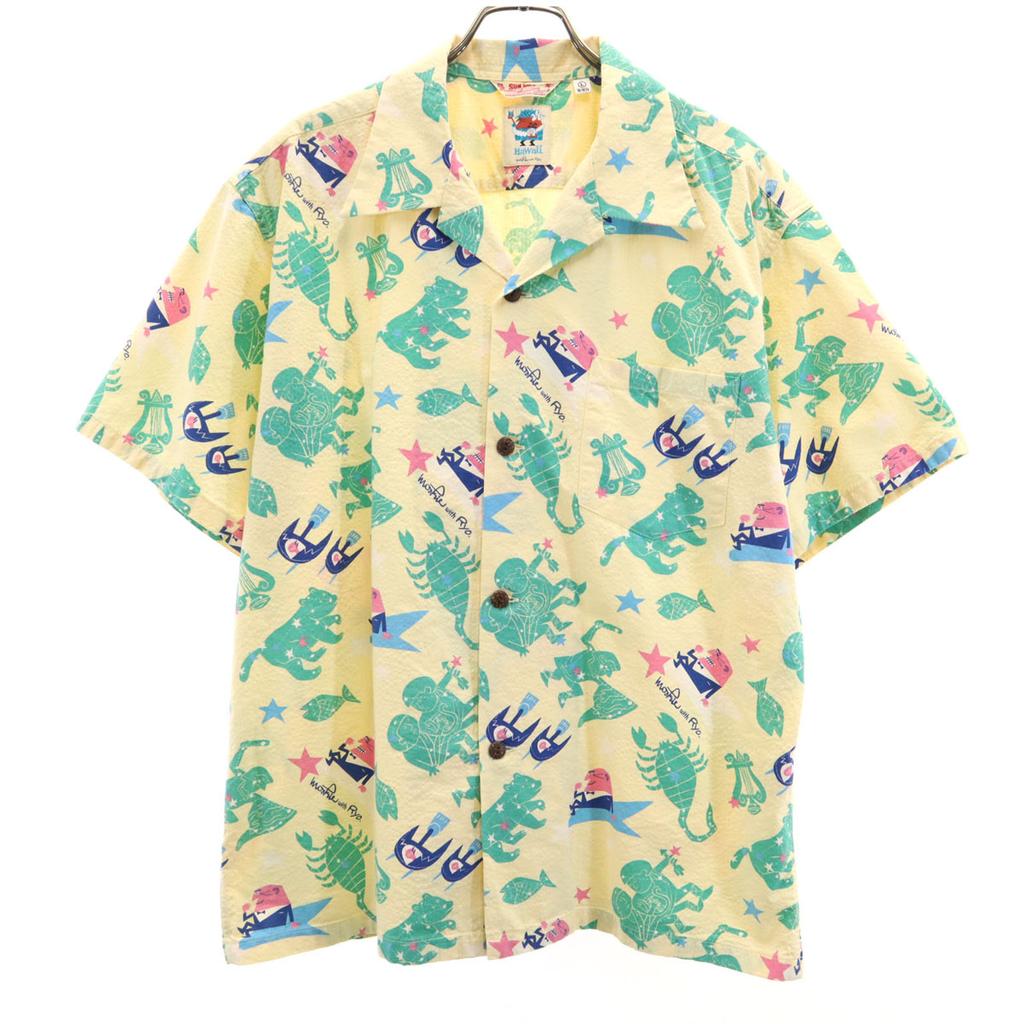 SUN SURF Designed by Ryohei Yanagihara, made in Japan Uncle Tris Short sleeve Seersucker Aloha shirt Men's Used