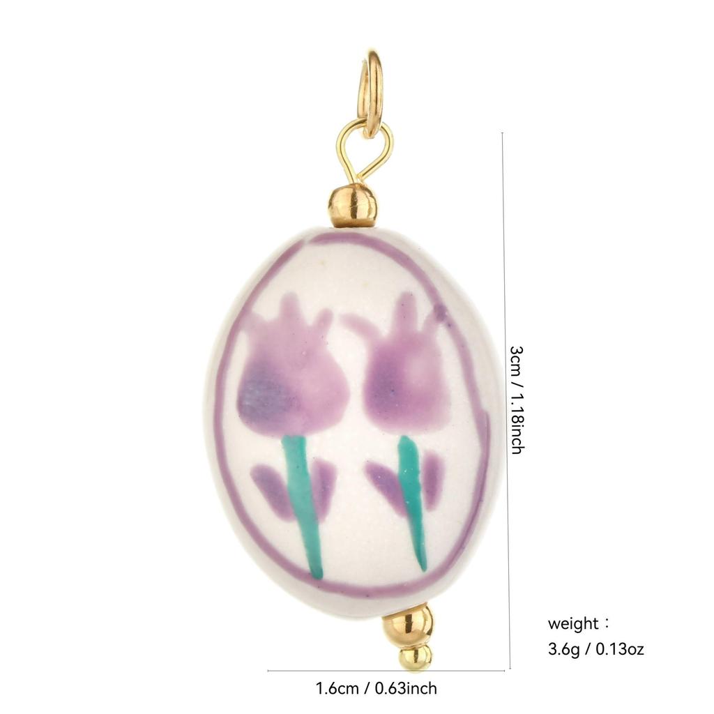 Multi-Stone Ceramic Faux Pearl Cat's Eye Beaded DIY Earrings Pendant