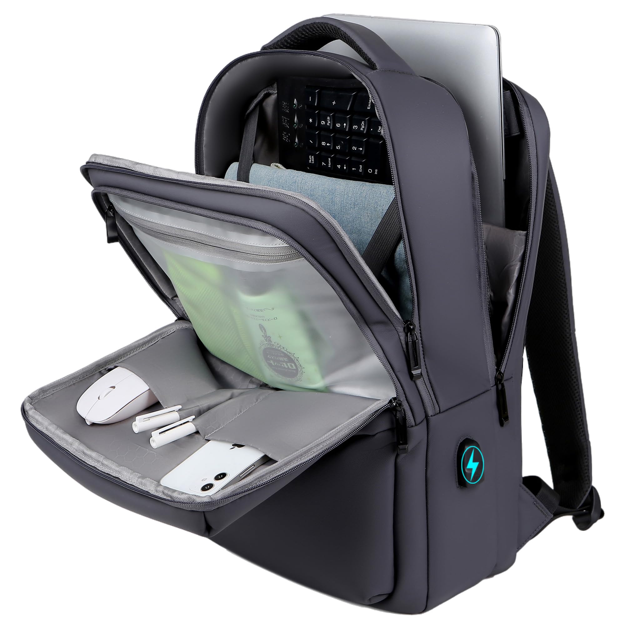 

Business Large Business PC Computer Comes with USB Charging Dry and Wet Water Business Stylish [SUNOGE] Backpack, Men s Backpack, Rucksack, Capacity,