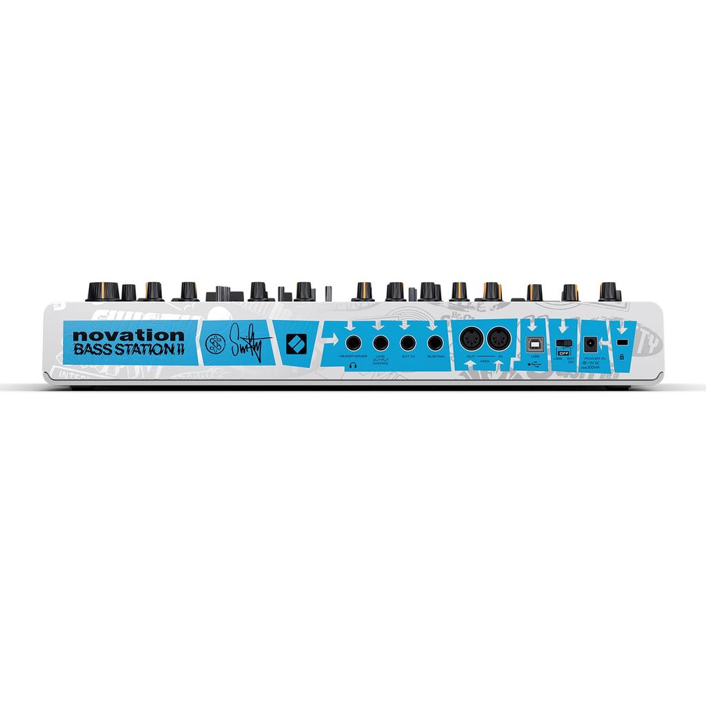 Novation Bass Station II Swifty Edition Limited edition paraphonic analog bass synthesizer with 60 new artist AFX USB dual and unique – patches,