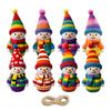 8 Pcs Christmas Snowman Ornaments for Tree Wooden Snowman Wearing Sweater And Hat Christmas Hanging Decorations for Holiday Xmas Party Decor