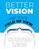 AqtivAqua Wide View Swim Goggles Special Design Case Swimming Workout Open Water Line Red + - Indoor/Outdoor