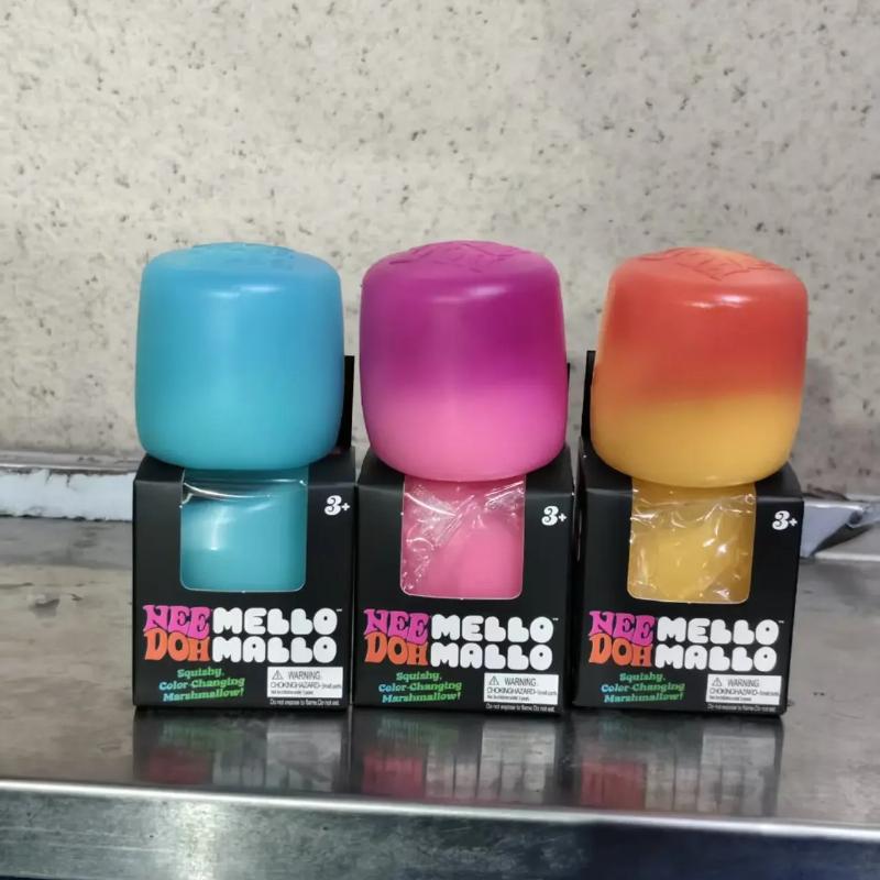 Beliebtes NeeDoh Farbwechselndes Marshmallow-Gefühl UV-Farbe-wechselndes Langsam Rückprallendes Knet-Musik-Entspannungsspielzeug SS