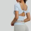 2026 New Summer Breathable Yoga Wear Tops Women Outdoor Running Sports Fitness Wear Short Sleeves