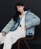 Lee Washed Denim Padded Jacket Indigo Medium