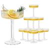 10Pcs Lightweight Transparent Plastic Martini Glasses Dessert Cups Toasting Flutes for Wedding Cocktail Night Event