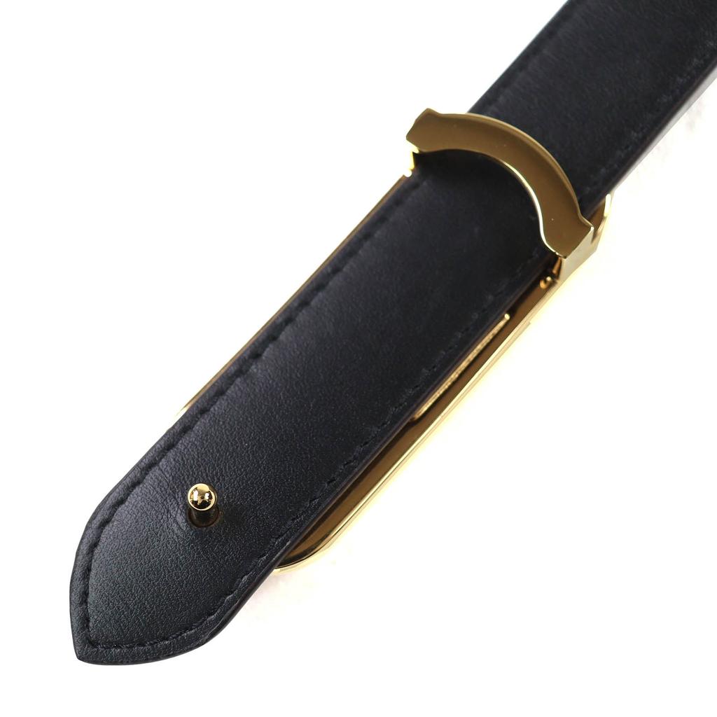 Great LOUIS VUITTON Belt My LV Chain Reversible Monogram Leather Belt  M0690 Used