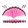36 Pcs Acrylic Ear Gauge Stretching Kit Tapers Flesh Tunnels Plug Body Piercing Earrings With Ear Expanders