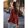 Women's French Retro Solid Long Sleeve Lapel Shirt