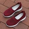Large Size Women's Shoes Spring and Summer New Shallow Mouth Women's Shoes Flying Woven Shoes Medium Walking Shoes Mother Shoes Women