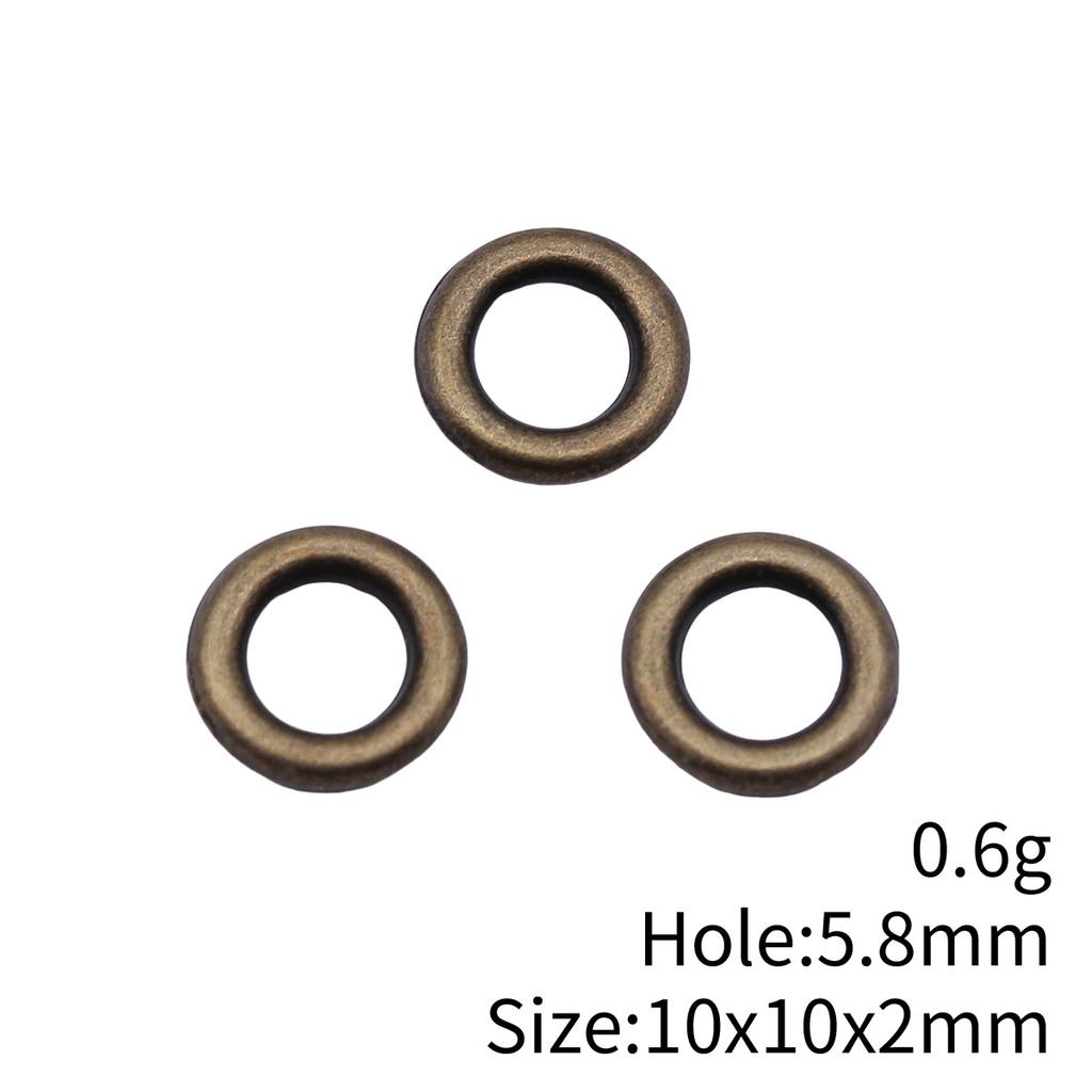Circle Flat Position Spacer Beads Alloy Blank Disc Bulk Beaded Jewelry Making Supplies For DIY Charm