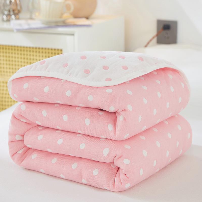 Pure Cotton 6-Layer Gauze Summer Quilt for Children - Thin, Breathable Baby Blanket