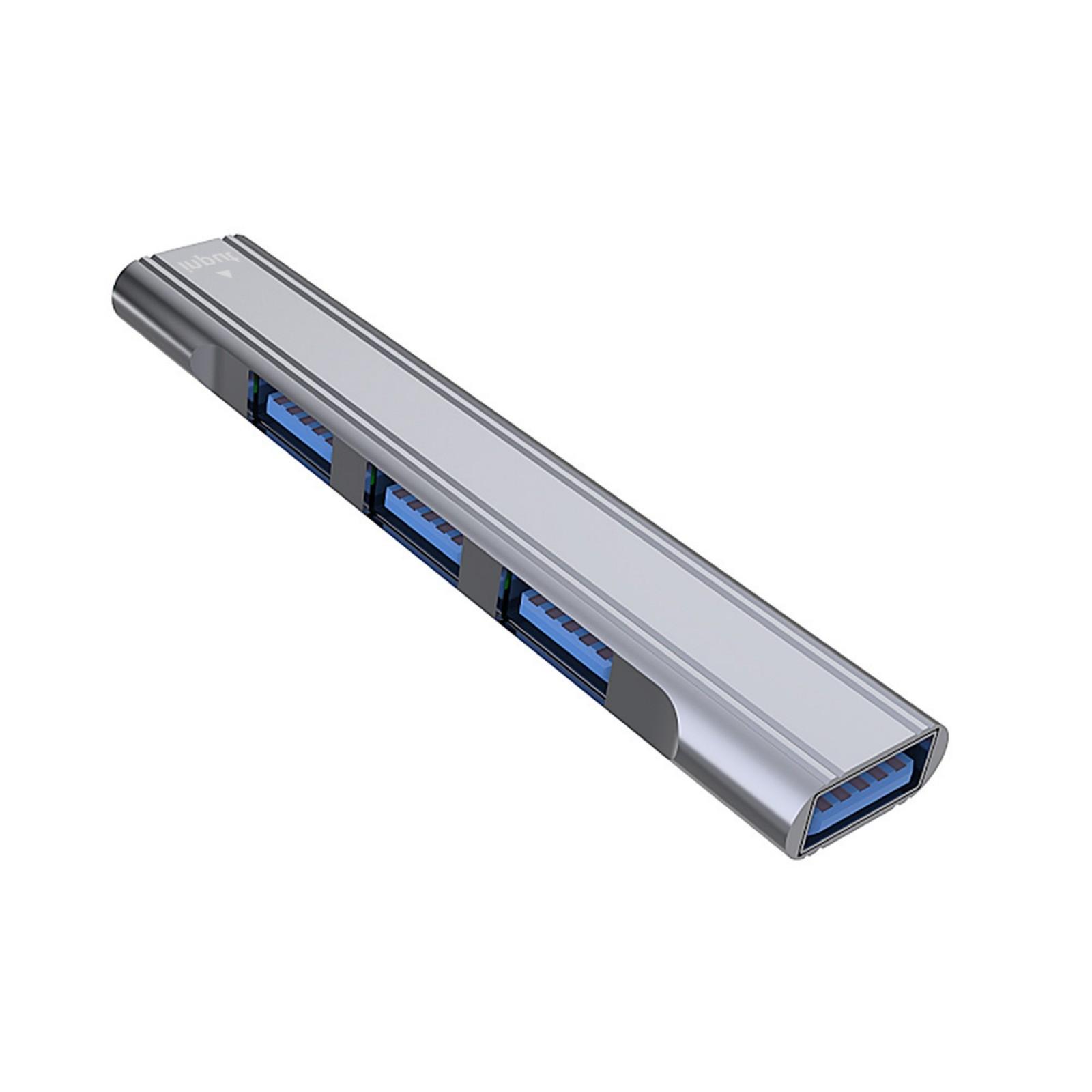 

4 в 1 USB 3.0 USB C Hub USB 2.0 Splitter Adapter Передача данных Алюминиевый USB C USB 3.0/2.0 Splitter для ноутбука серебряный