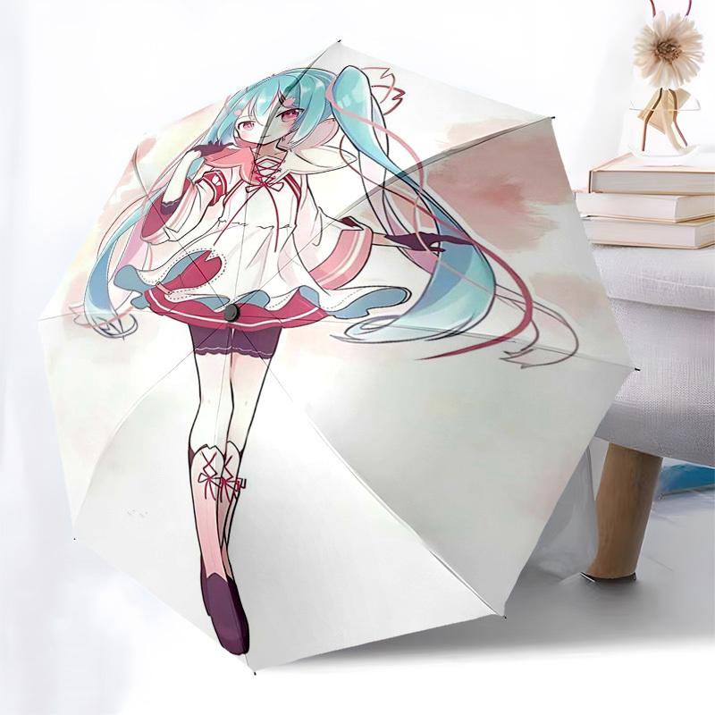 1pc Anime Character Inspired Automatic Opening Folding Umbrella with 8 Bone Iron Frame - Perfect for Fans, Travelers, and Daily Use.U074