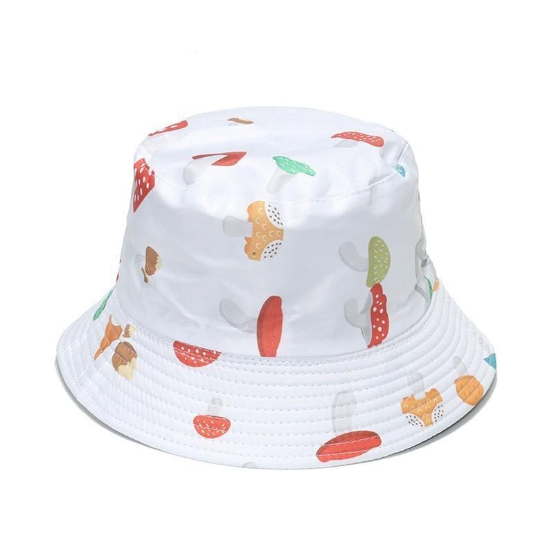 Stylish Artsy Fisherman Hat For Women Korean Style Sun Hat With Mushroom Print