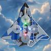 Remote Control Airplane Toy with LED Lights 360 Degrees Flip Mini Foam Fighter Jet Model Speeds