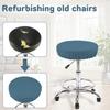 4Pcs Elastic Bar Stool Cover Polyester Round Seat Cover Breathable Single Chair Protective Cover for Home Cafe Office Restaurant