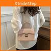 Trendy Korean Retro Shoulder Bag 2024 Fashionable Small Square Pu Bag