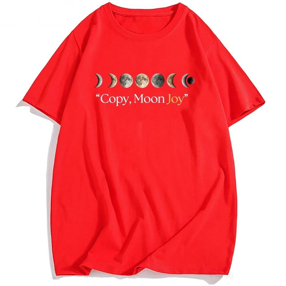 

Short Sleeve Cotton Loose Tshirts Unisex Streetwear Copy Moon Joy Tshirt Design Graphic Printing Clothing Casual Summer Tees 4XL