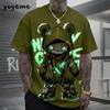 T-shirt da uomo Hip Hop con motivo Orso Stampa 3D Abbigliamento da uomo Estate Nuova Streetwear T-shirt Unisex Oversize Harajuku Abbigliamento da uomo