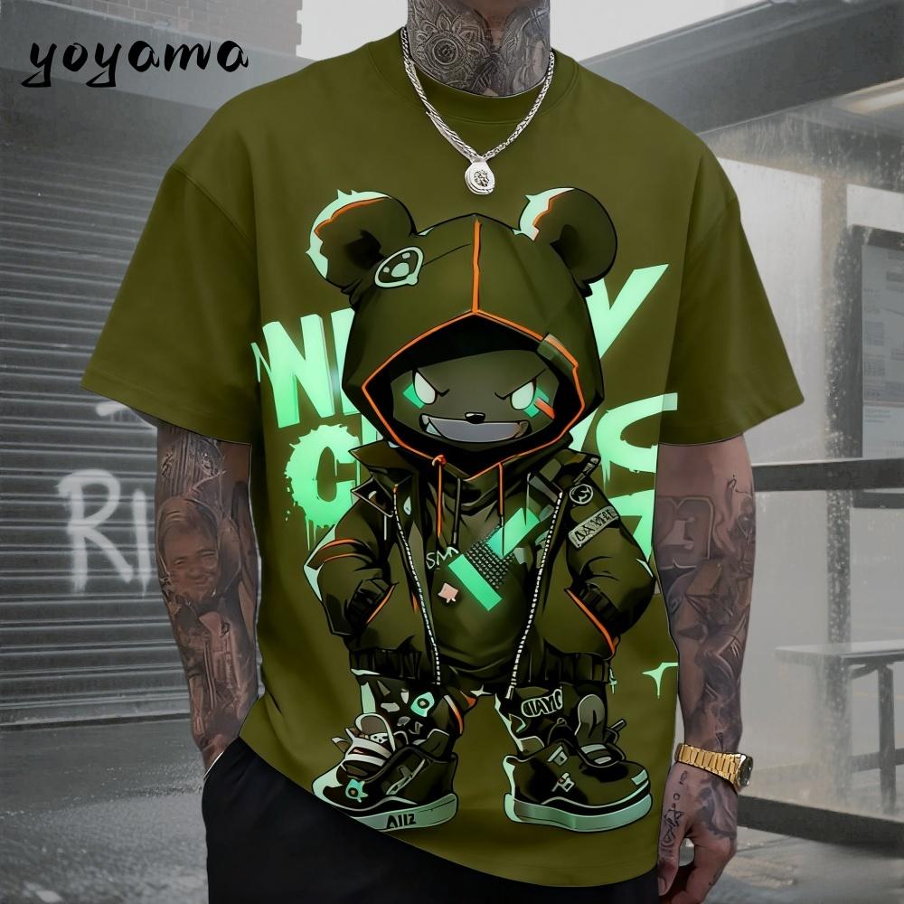 MDHAO xin nan zhuang  3D txu Heren T-shirts Hip Hop Beer Patroon 3D Print Herenkleding Zomer Nieuwe Streetwear Oversized Unisex T-shirt Harajuku Herenkleding L