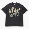 Vintage Glow-In-The-Dark Halloween 90s Skeletons STEDMAN T-Shirt USA Made (XL)
