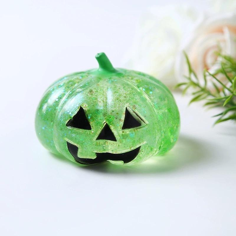 Klarer Glitzer Halloween Fidget Squishy Spielzeug Geist Kürbis Form Langsames Aufsteigen Quetschen Stressabbau Sensorisches Spielzeug für Autismus ADHS