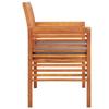 VidaXL Banc de jardin 2 places avec coussin 120cm Bois d'acacia massif