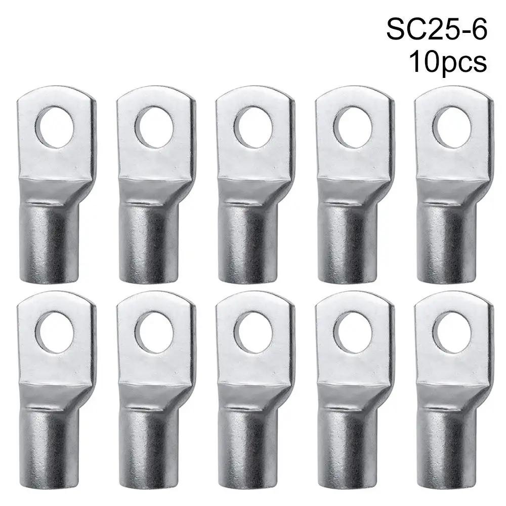 10 Stück Draht-Nasenklemme Crimp SC16-6 SC25-8 SC35-6 SC16-10 Kabelverbinder-Set Verzinnte Kupfer-Bolzenloch-Kabelschuhe Ringklemme