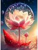 5DDIY Diamond Painting Flower   Full Round Square Diamond Embroidery Lotus Mosaic Picture Cross Embroidery Home Decoration