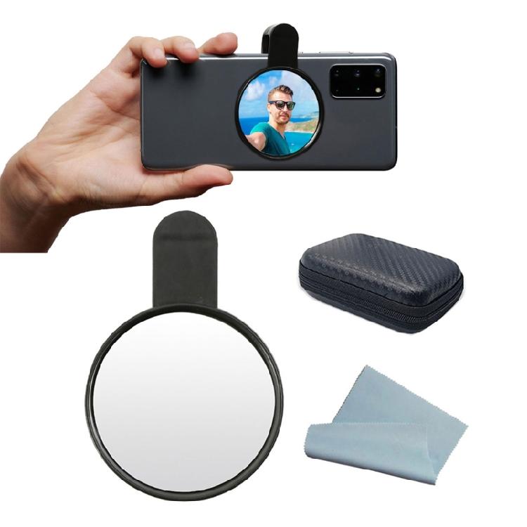 Smartphone Camera Mirror Reflection Clip Portable Mobile Phone Camera Mirror Clip Phone Rear Selfie Mirror Accessories