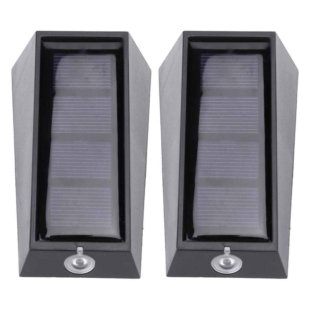 Solar Outdoor Wall Lights Waterproofing White Warm 2 Color LED Solar Lights for Outdoor Stairs Pathways and Gate Posts