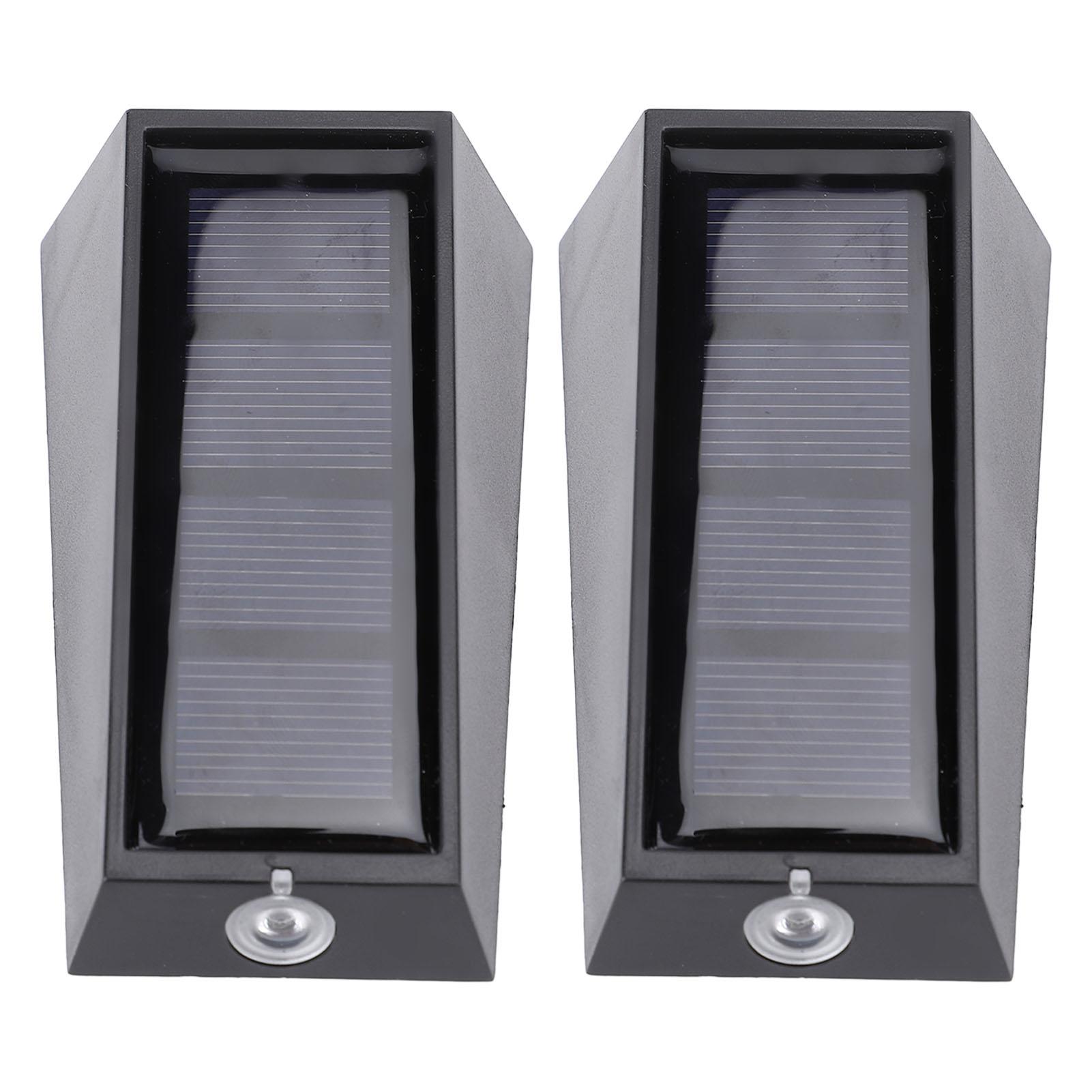 

Solar Outdoor Wall Lights Waterproofing White Warm 2 Color Adjustable LED Solar Fence Lights for