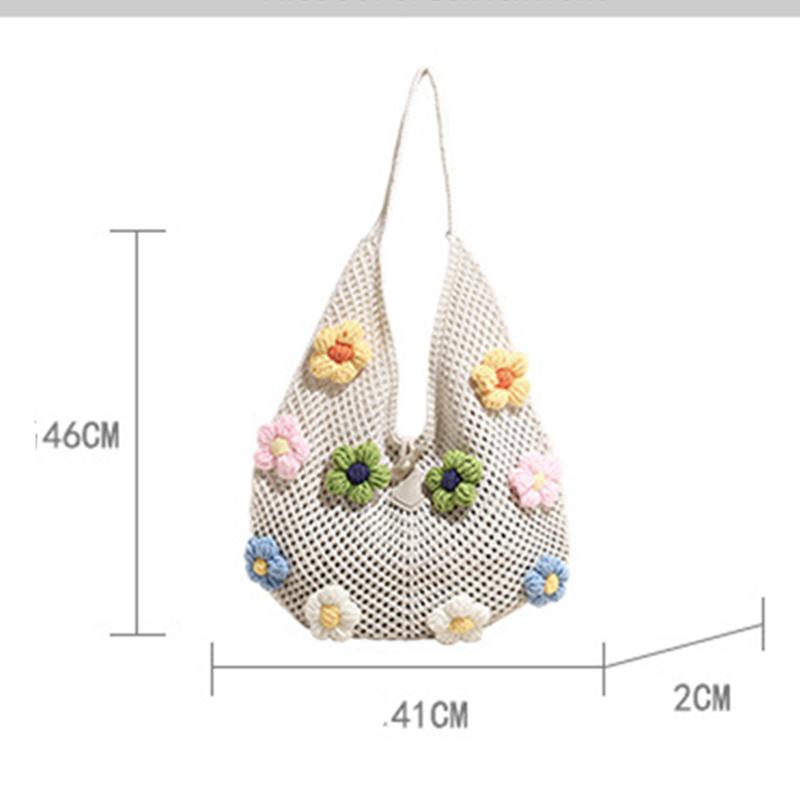 Nuova Borsa a Spalla Floreale alla Moda per Donna Stile Campagnolo Casual da Donna Grande Capacità Borsa da Viaggio Shopper