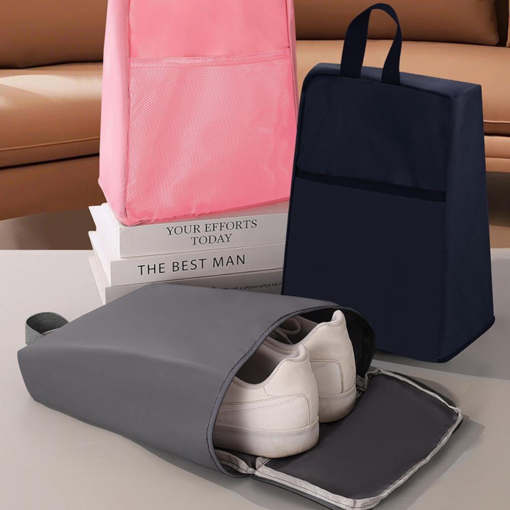 Portable Shoe Storage Bag Versatile Outdoors Clothing Organizer Bags with Mesh Pouch Multi-functional Underwear Storage Handbag