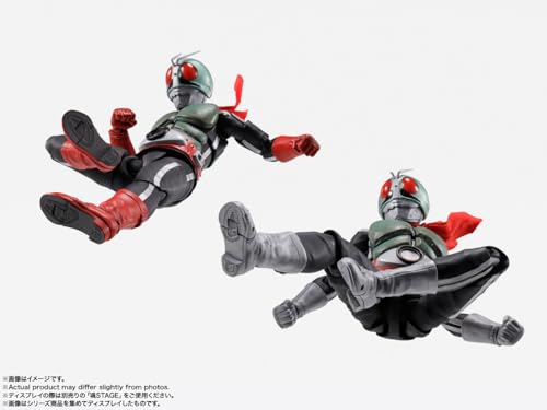 TAMASHII NATIONS S. H. Figuarts (Echte Knochenschnitztechnik) Kamen Rider Neu Nein. 2 Glorreiche Showa Rider Edition, ca. 145 mm, PVC, ABS und Stoff