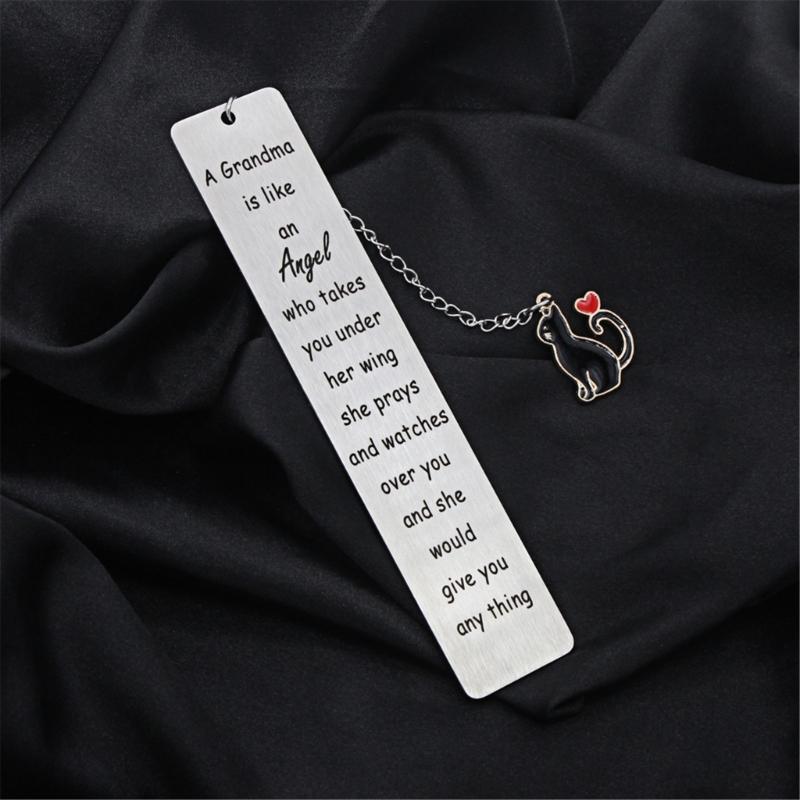 Stainless Steel Bookmarks Chain Bookmarks Cats Pendant Bookmarks Metal Book Mark Book Page Divider Gift for Book Lover