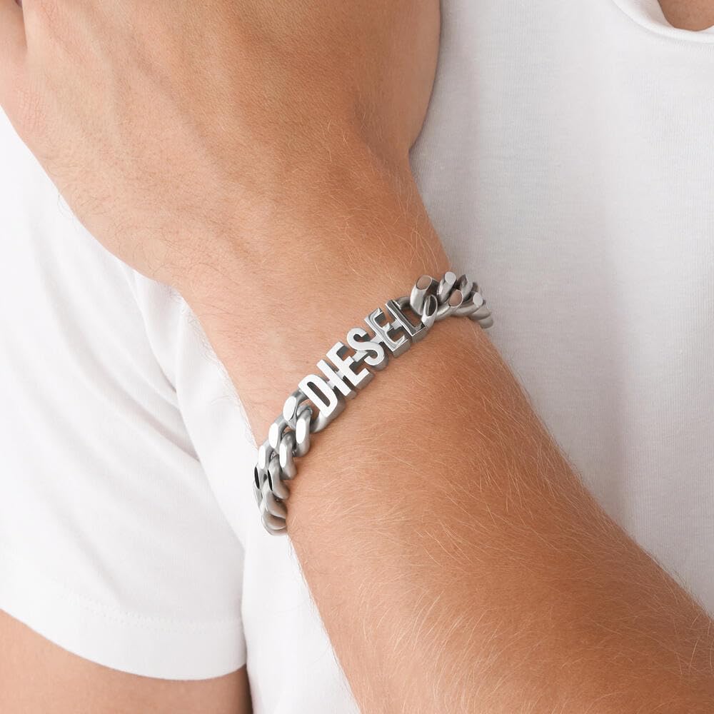Diesel DX1389040 Edelstahl Glied 185mm Länge x 5mm Höhe x 12mm Edelstahl Nr. 185mm L x 5mm H x 12mm Edelstahl Nr. Armband, Breite,