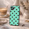 Ins Style P-Polka Dot Vintage Phone Case For iPhone17 16 15 14 13 12 11 Pro Max Plus,5G Soft Black Case