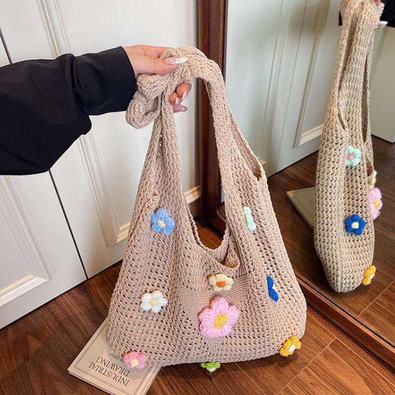 

New Fashion Versatile Women s Woven New Single Shoulder Tote Bag Simple Casual Vacation Beach Hollow Storage Bags 37x8x33cm хакі