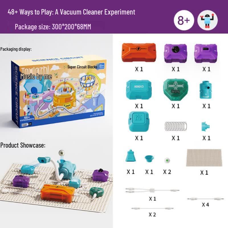 DIY Electric Circuit Building Set for Kids – Physics and Science Experiment Toy