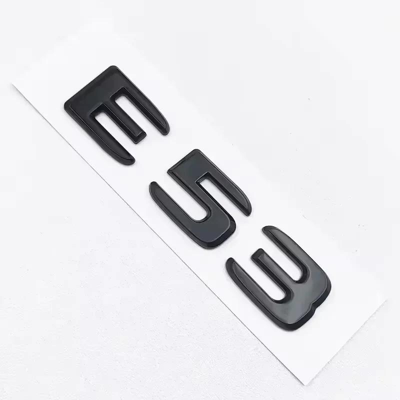 BQAZ9 3D ABS Black E53 Logo Letters TURBO Badge Car Rear Star Sticker Trunk AMG Emblem For Mercedes Benz AMG W212 W213 E Class